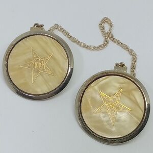 * vintage OES Order of the Eastern Star masons sweater clip keeper